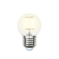 Лампа светодиодная. LED-G45-6W/WW/E27/CL GLA01TR Форма "шар", прозрачная. Серия Air. Теплый белый свет (3000K). Uniel