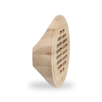 Круг. Вентиляционная решетка между бревен для трубы 100 мм, ясень