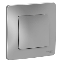 Выключатель 1-кл. СП Blanca 10А IP20 (сх. 1) 250В алюминий SchE BLNVS010103