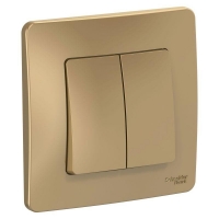 Выключатель 2-кл. СП Blanca 10А IP20 (сх. 5) 250В титан SchE BLNVS010504