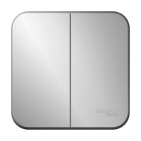 Выключатель 2-кл. ОП Blanca 10А IP20 (сх. 5) 250В с изолир. пластиной алюминий SchE BLNVA105013