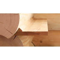 Полка на бревно, полезный размер 120*600 мм, ясень