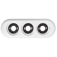 Рамка 3 постовая пластик серии "ASR-RETRO" RS 80031-01, цвет Белый