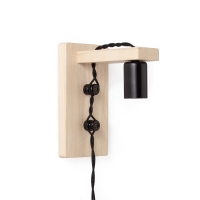 Деревянный бра в стиле Лофт ASR-50550721, граб (в комплекте с вилкой и выключателем)