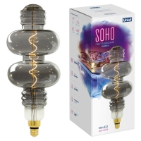 LED-SF42-5W/SOHO/E27/CW CHROME/SMOKE GLS77CR