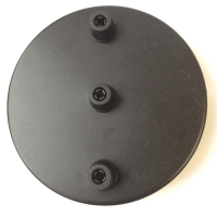 Потолочная пластина для светильника паук 3 вывода чёрный D120