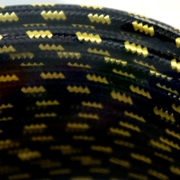 Провод лофт КРУГЛЫЙ в декоративной текстильной оплетке 3х0,5 "Царский Стиль" RS-39-22в чёрно-жёлтый (рис. вектор)
