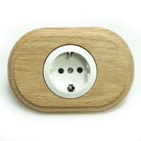 Рамка одноместная Винтаж (Овал) для внутреннего монтажа, ASR-62415, Дуб