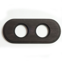 Рамка двухместная Винтаж (Овал) для внутреннего монтажа, ASR-62423, Дуб цвет Венге