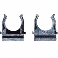 Крепеж-клипса для трубы 16мм (пластм.), серебро, BTK1-16-11