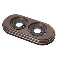 Рамка 2 постовая пластик серии "Дежавю" RS 77730-02, цвет Коричневый