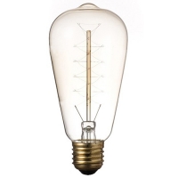 Винтажная лампа Эдисона Spiral ST 64 (146x64мм)