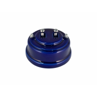 Выключатель двухрычажковый, цвет azzurra (лазурный), тумблер серебро