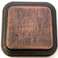Лофт выключатель пластик о/у, 1-клавишный, 6А, патина черный под медь (Antique Copper)