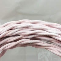 Ретро провод витой в декоративной текстильной оплетке 2х1,5 "Царский Стиль" RS-11-49, розовый