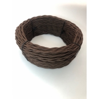 Кабель телевизионный витой, коаксиальный TV+TV, шоколадный "Царский Стиль" RS-15-82