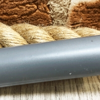 Труба декоративная для электропроводки d-16, титан "Дежавю"