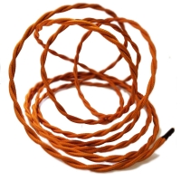 Ретро провод витой в декоративной текстильной оплетке 2х0,75 "Царский Стиль" RS-10-51, оранжевый